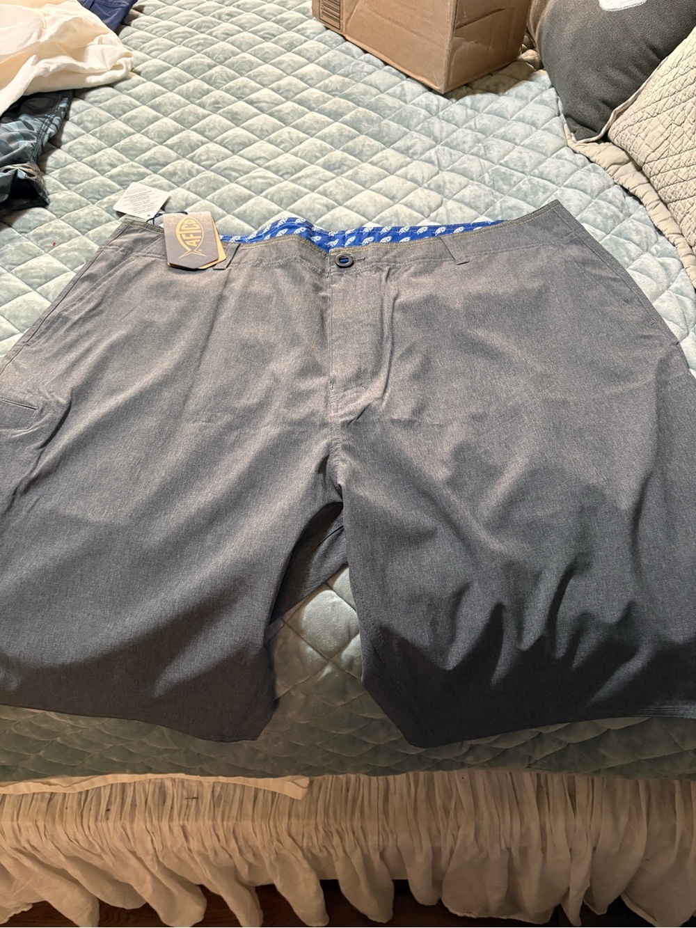AFTCO Men's Charcoal Flat Front Shorts